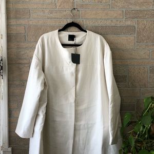 NWT ASOS Curve Cream Overcoat - Size 20